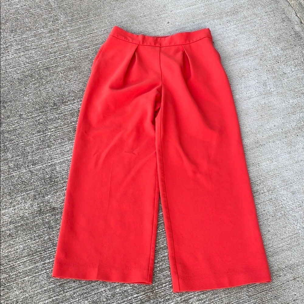 Trina Turk pants tomato red wide leg women size 2
